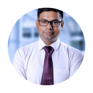 a man wearing glasses and a tie